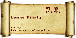 Depner Mihály névjegykártya