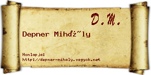 Depner Mihály névjegykártya